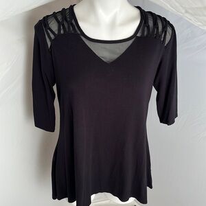 Inside Out Angelina black tunic top